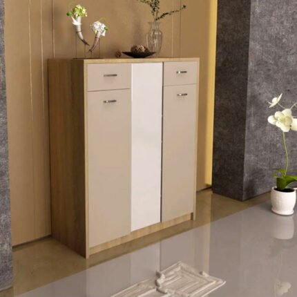 UDL SR-2805 Premium Laminated Board Shoe Cabinet in Modern Dual-Tone Finish