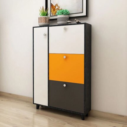 UDL SR-2804 Modern Multi-Color Shoe Cabinet with Laminated Finish