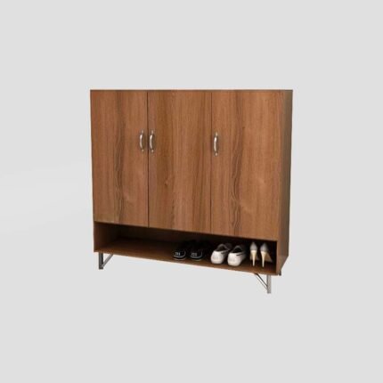 UDL SR-2801 Modern Three-Door Shoe Cabinet with Premium Laminated Finish