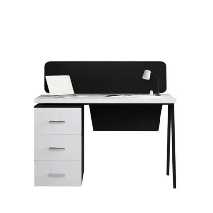 Modern 1-seater executive office desk with Divider and Drawer