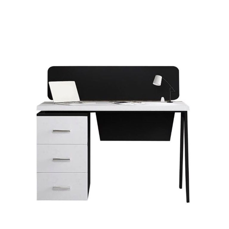Modern 1-seater executive office desk with Divider and Drawer