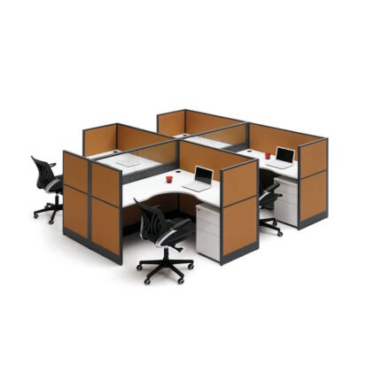 4 Person Office Cubicle Desk | Ultimate Designs Ltd