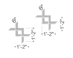 Dimension layout of Decor Wall Shelf UDL SR-2504 showing the wall-mounted cross-pattern laminated board design for modern home and office interiors.