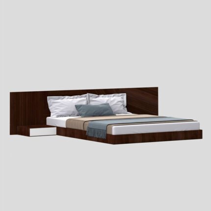UDL HB-902 Modern Double Size Bed with Side Drawer
