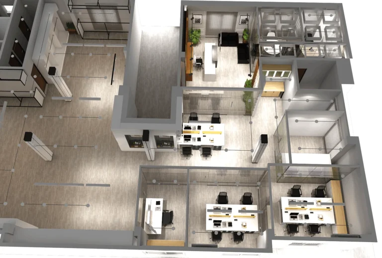 Office Floor Plan View - Aim Global