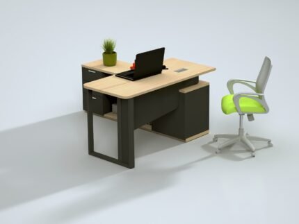 Executive Office Director Desk with Side Storage and Chairs – Ultimate Designs Ltd