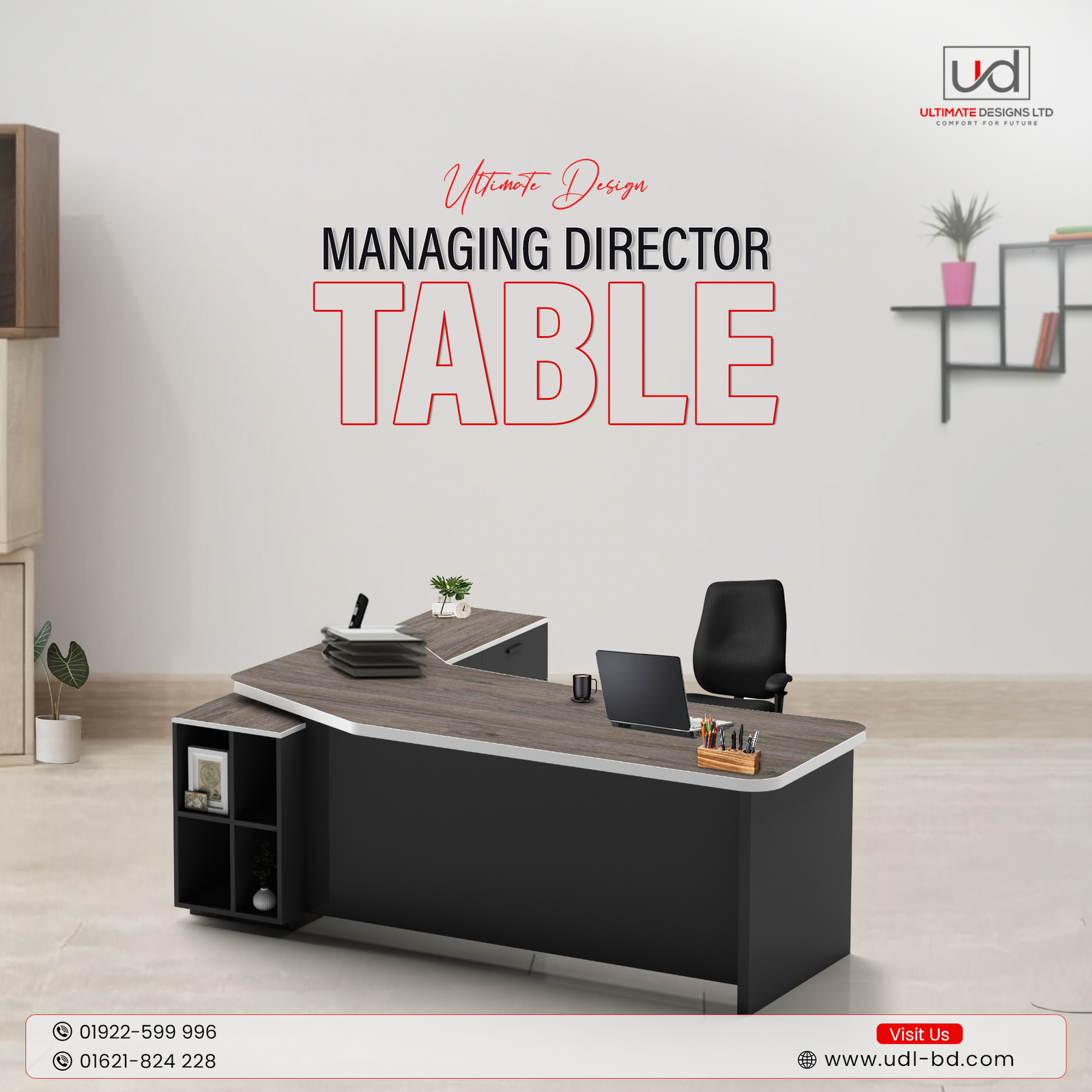 Promotional design of Premium Director Table UDL DT-421