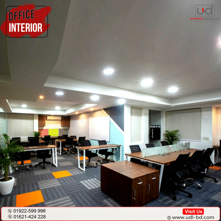 Modern Workstation with Carpet Floor