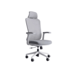 UDL A821 Luxury Director Chair Light Grey Side Profile