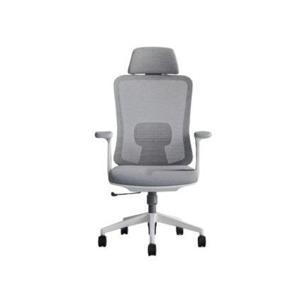 UDL A821 Luxury Director Chair Light Grey Front View