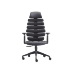SUPERIOR Director Chair UDL A676 with segmented spine ergonomic backrest in black.