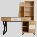 UDL ST-10 wooden study table with drawer and shelves storage