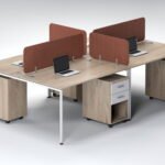 UDL OWS-823 Modular Office Desk with Terracotta Screen