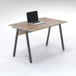 UDL WT-1303 Modern Laminated Working Table with white metal A-frame