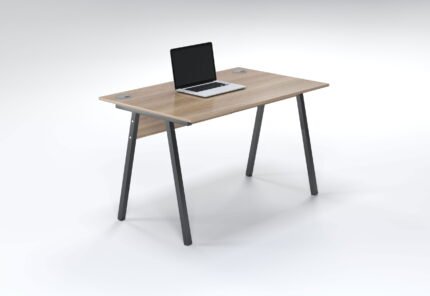 UDL WT-1303 Modern Laminated Working Table with white metal A-frame