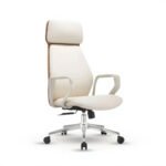 Soft Edge Director Chair UDL 6832A in elegant cream color front view.