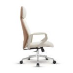 Soft Edge Director Chair UDL 6832A in elegant cream color front view.