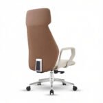 Soft Edge Director Chair UDL 6832A in elegant cream color front view.