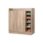 UDL SR-2809 Modern Hybrid Shoe Rack with open shelves and closed cabinet