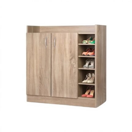 UDL SR-2809 Modern Hybrid Shoe Rack with open shelves and closed cabinet