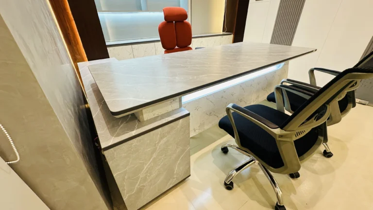 Executive Desk with Visitor Chairs