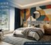 modern luxury master bedroom interior design with warm lighting