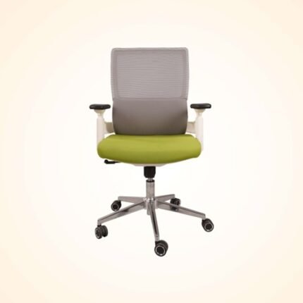 Prime Swivel Executive Chair UDL A7905 green seat grey mesh front view by Ultimate Designs Ltd